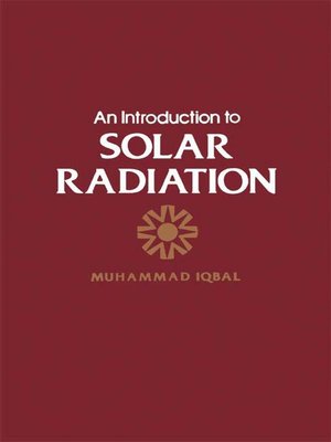 cover image of An Introduction to Solar Radiation